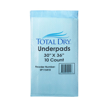 TotalDry™ Incontinence Underpads, Heavy Absorbency, Blue