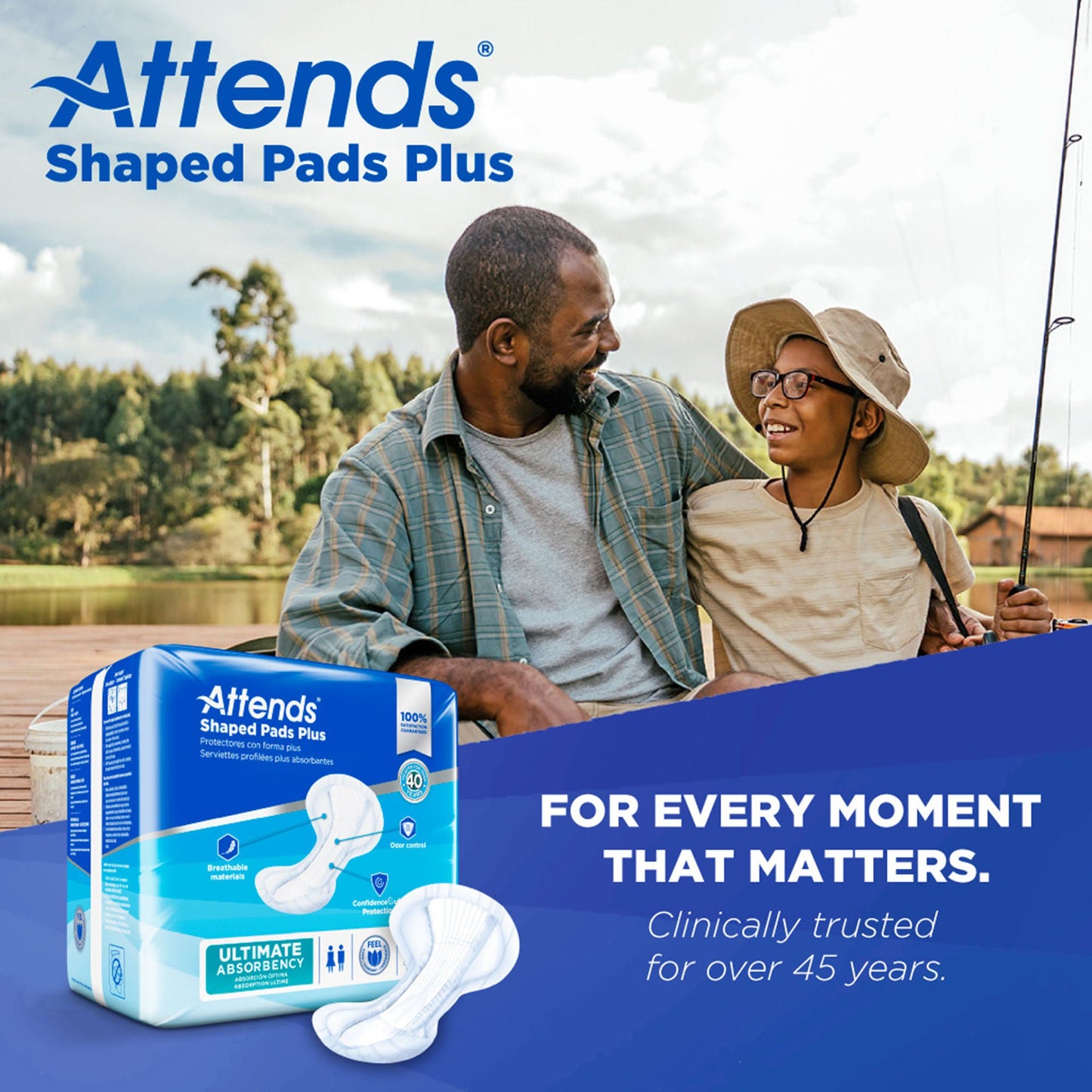 Attends® Shaped Bladder Control Pads, Plus
