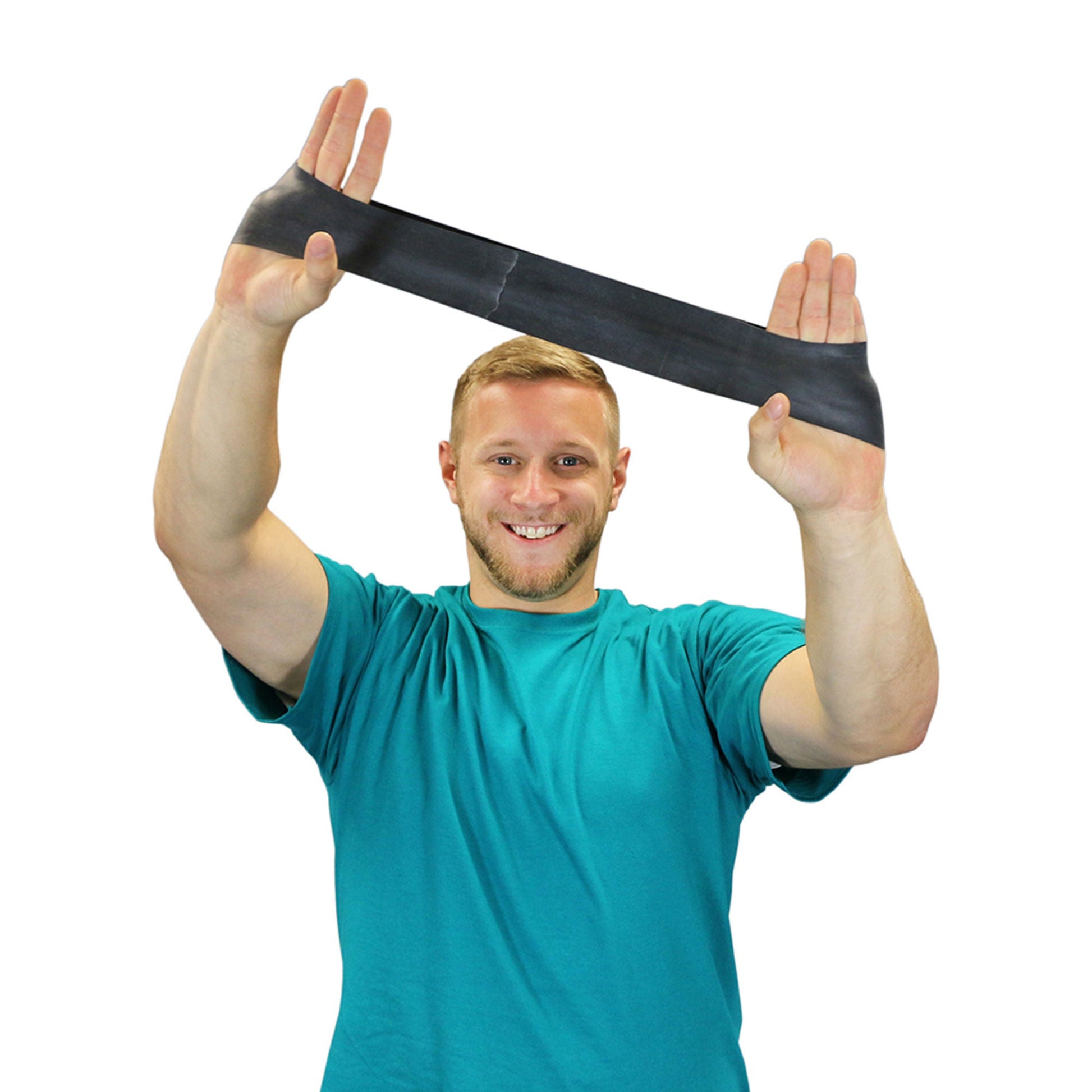 CanDo® Low Powder Exercise Extra-Heavy Resistance Band Loop, Black, 3 x 10"