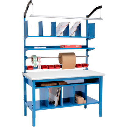 Global Industrial Complete Packing Workbench, ESD Safety Edge, 60"W x 30"D