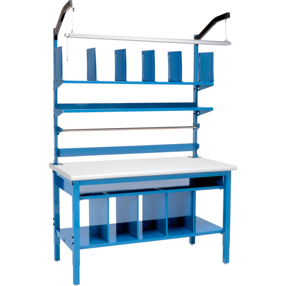 Global Industrial Complete Packing Workbench, ESD Safety Edge, 60"W x 30"D