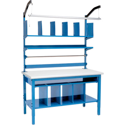 Global Industrial Complete Packing Workbench, ESD Safety Edge, 60"W x 30"D