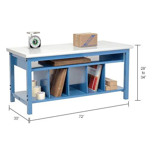 Packaging Workbench with Lower Shelf | Fulfillment Station 244205