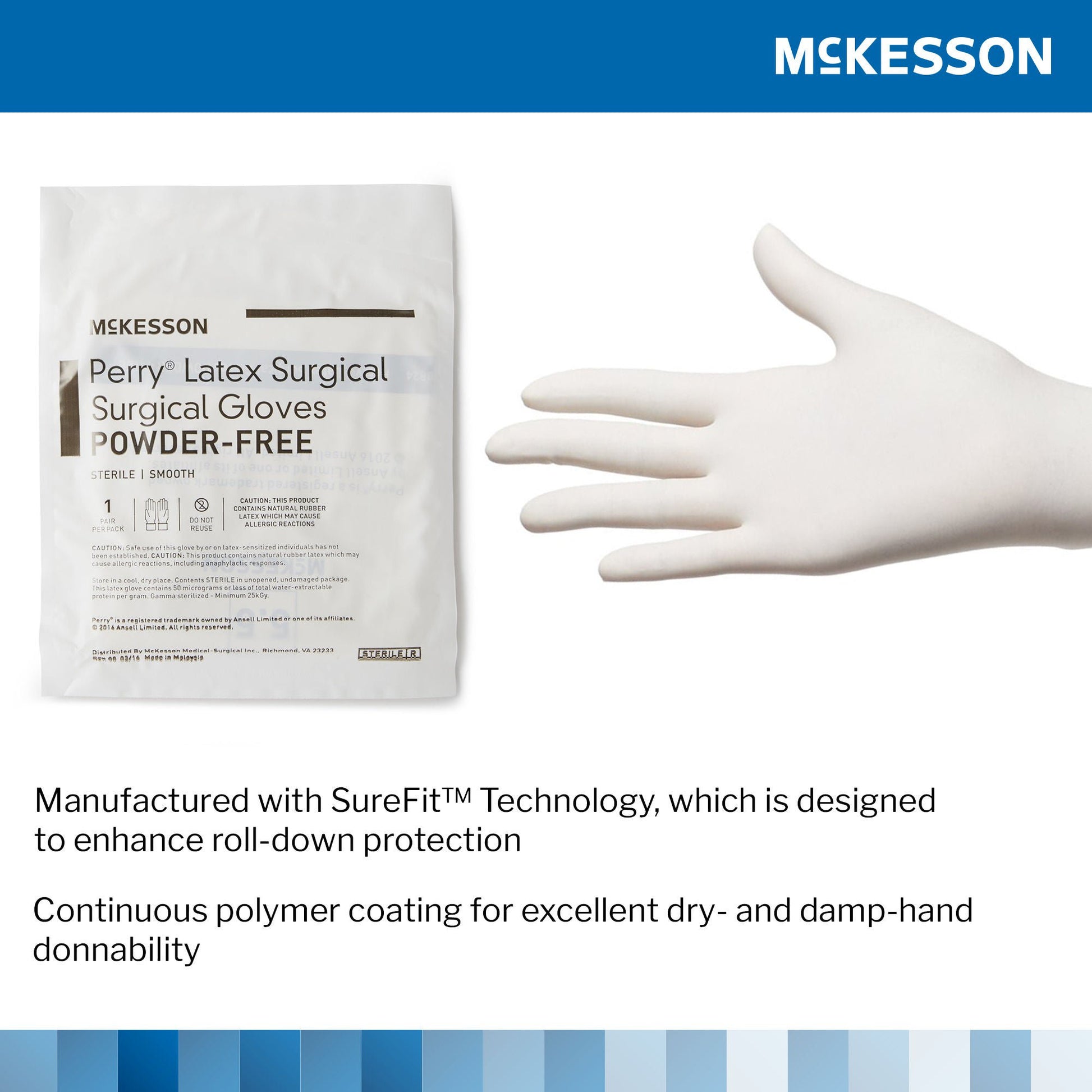 Sterile McKesson Perry® Latex Surgical Gloves, Cream - view 4