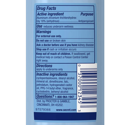 Secret Antiperspirant / Deodorant Solid Unscented