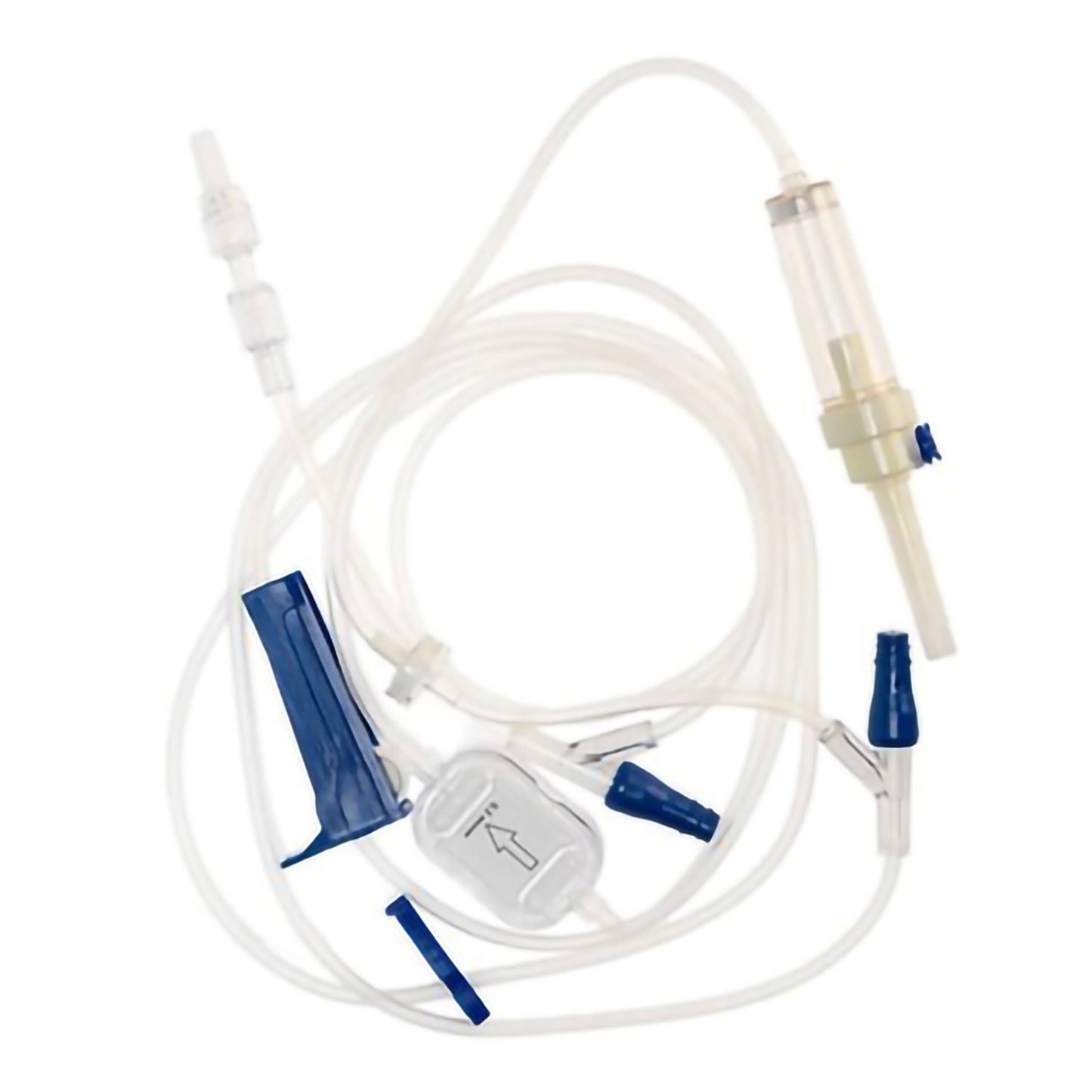 McKesson IV Pump Set Pump 2 Ports 10 Drops / mL Drip Rate 0.2 Micron Filter 105 Inch Tubing Solution Without Flow Regulator