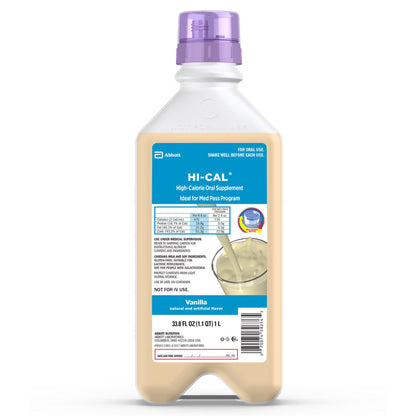 Hi-Cal® Vanilla Oral Supplement, Ideal for Med Pass Program, Bottle