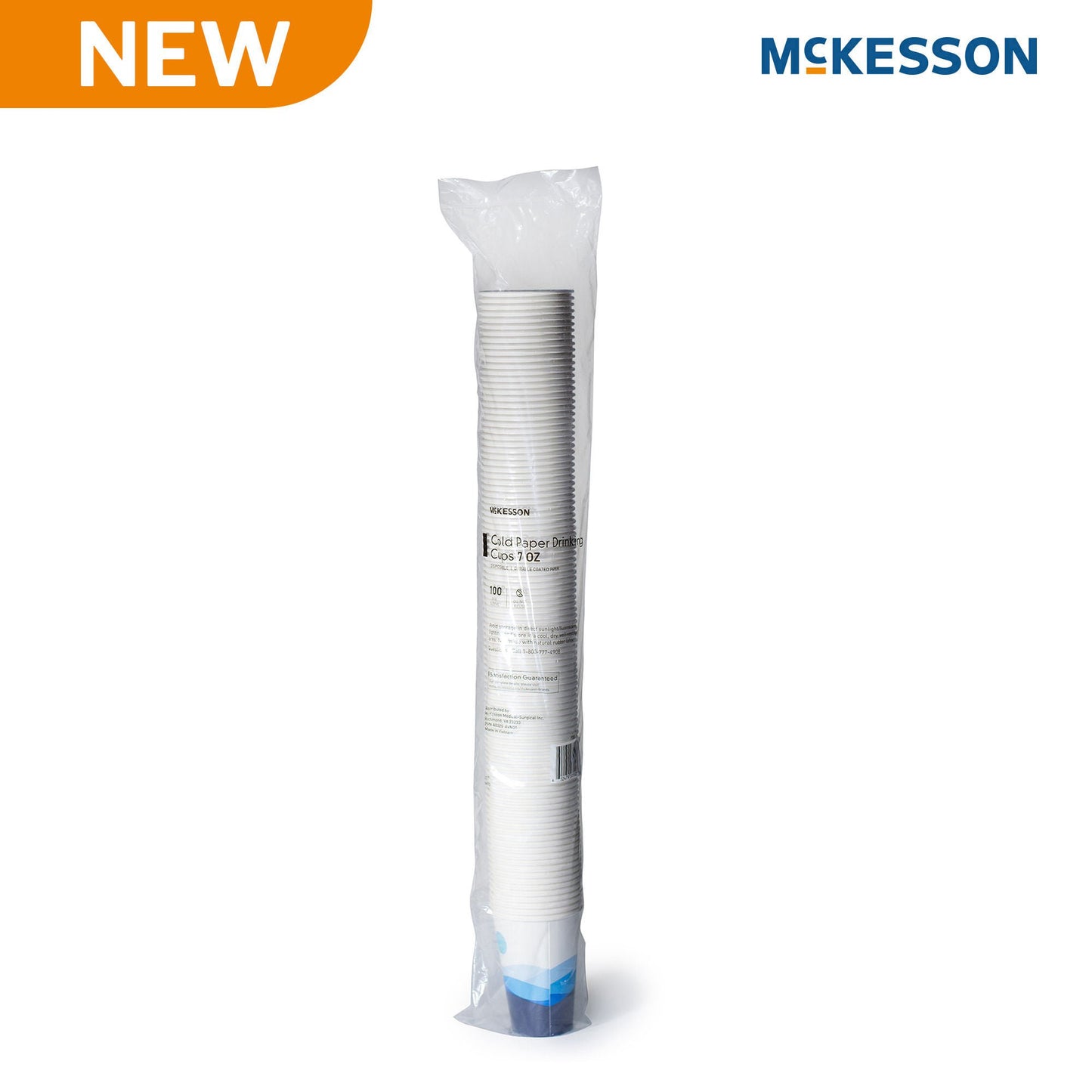McKesson Paper Cup for Cold Beverages, Blue Mountain Print, Capacity