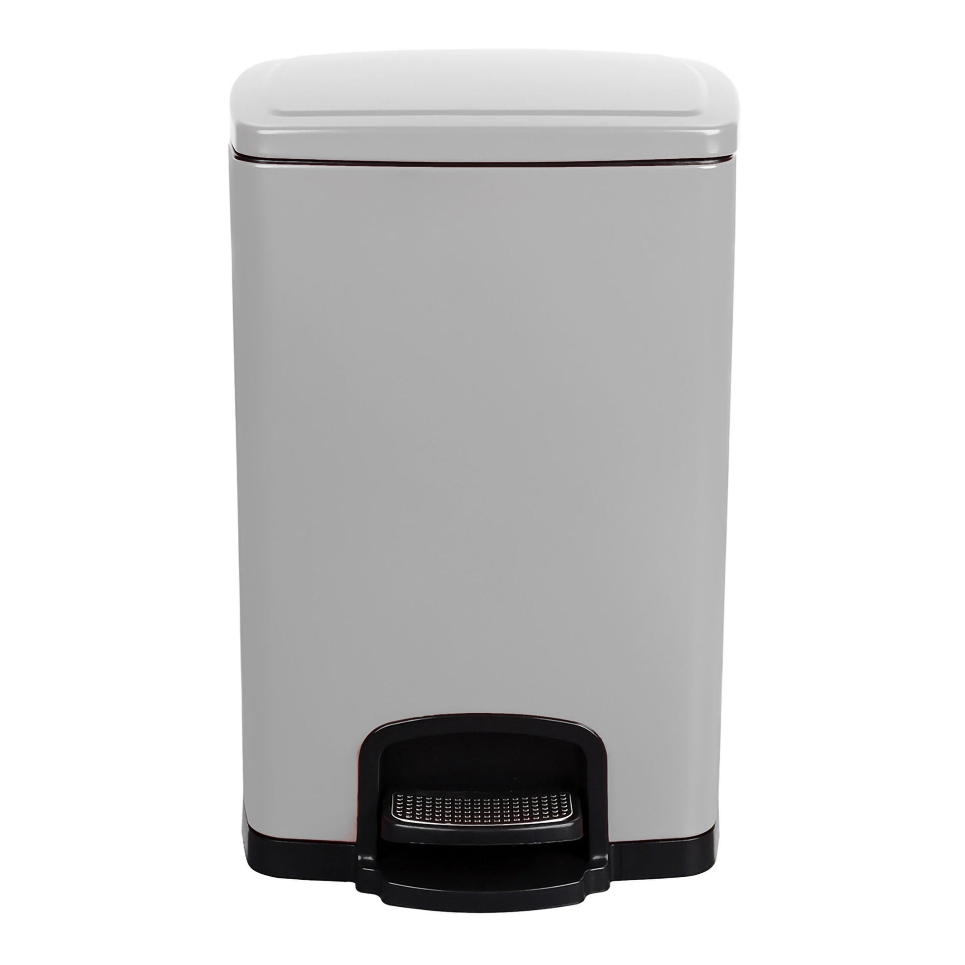 McKesson White Square Step-On Trash Can