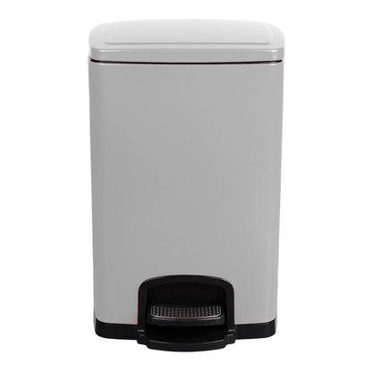 McKesson White Square Step-On Trash Can