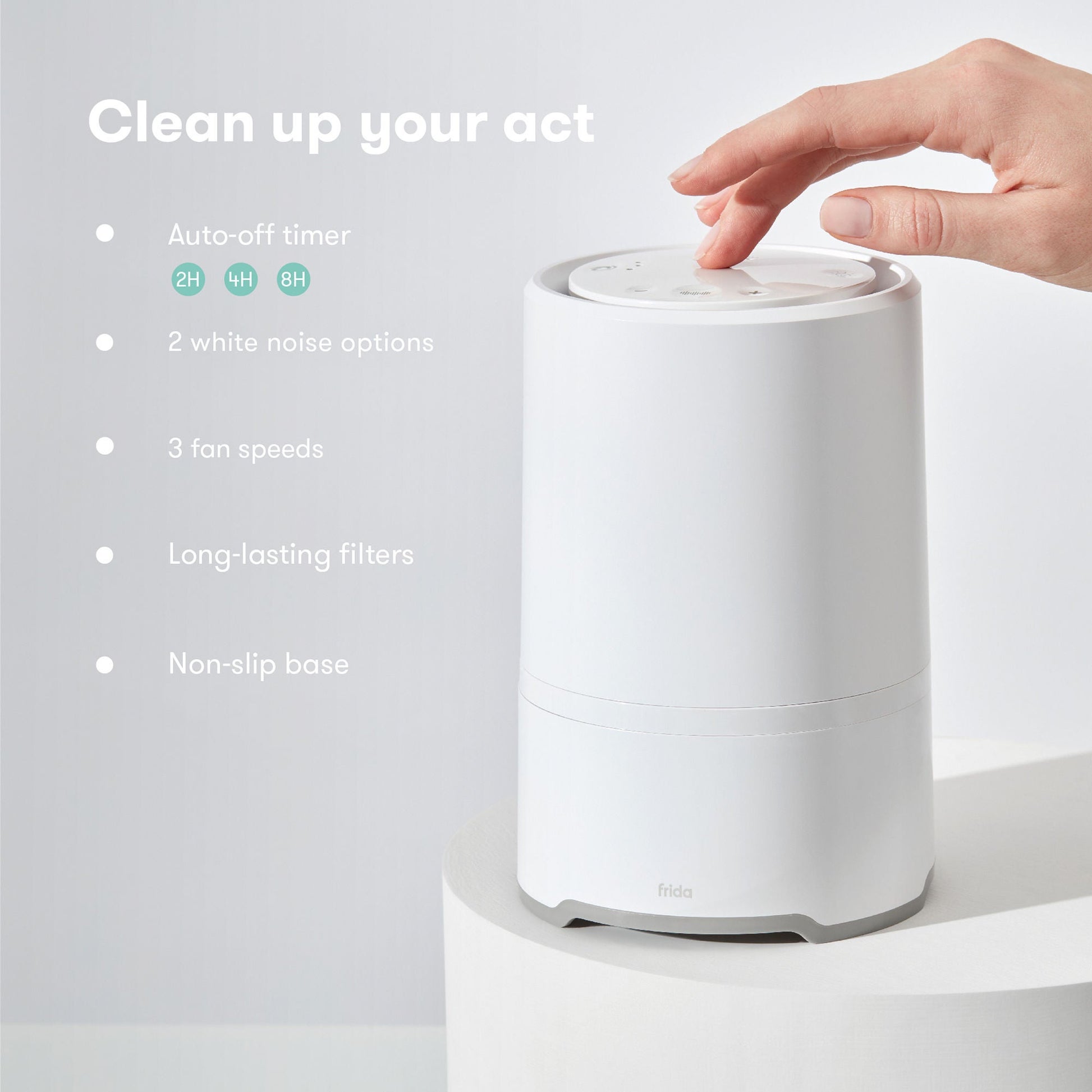 Fridababy Air Purifier 150 sq ft. AC Power Hepa and Carbon Filter 3 Speeds