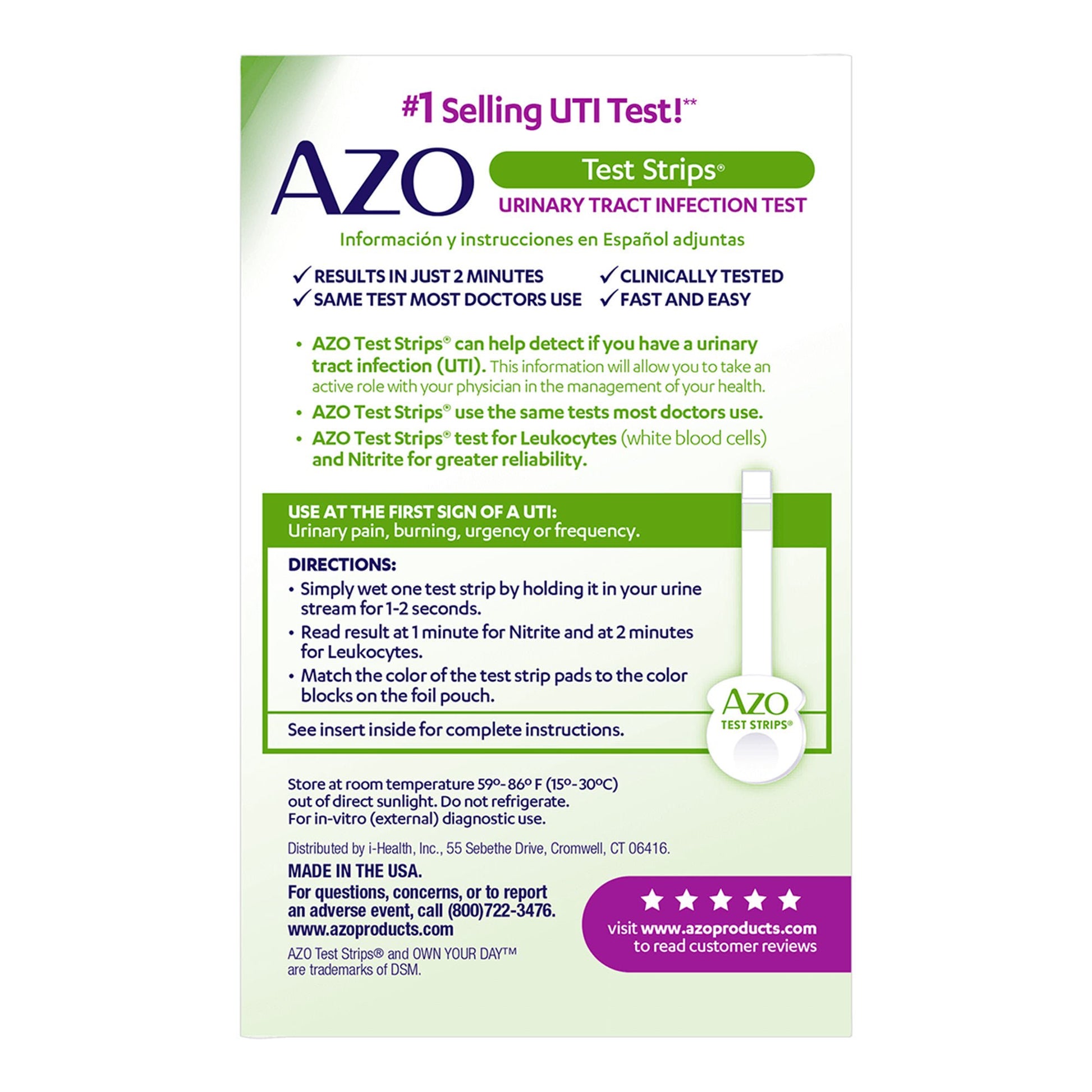 AZO Test Strips® Urinary Tract Infection Kit