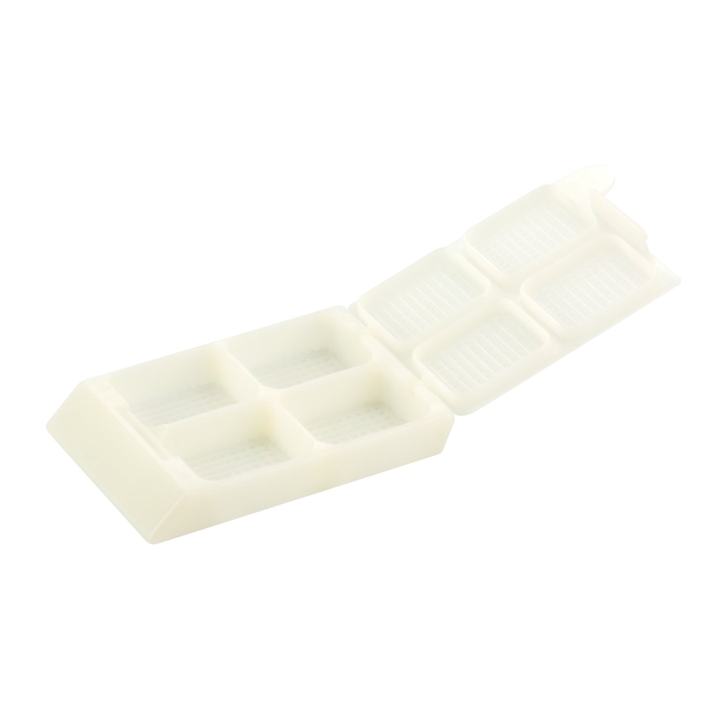 Caplugs® Evergreen 258-4264-W90 — 4-Compartment Biopsy Cassettes with Covers, 0.6 mm Holes, Non-Sterile, Acetal, W