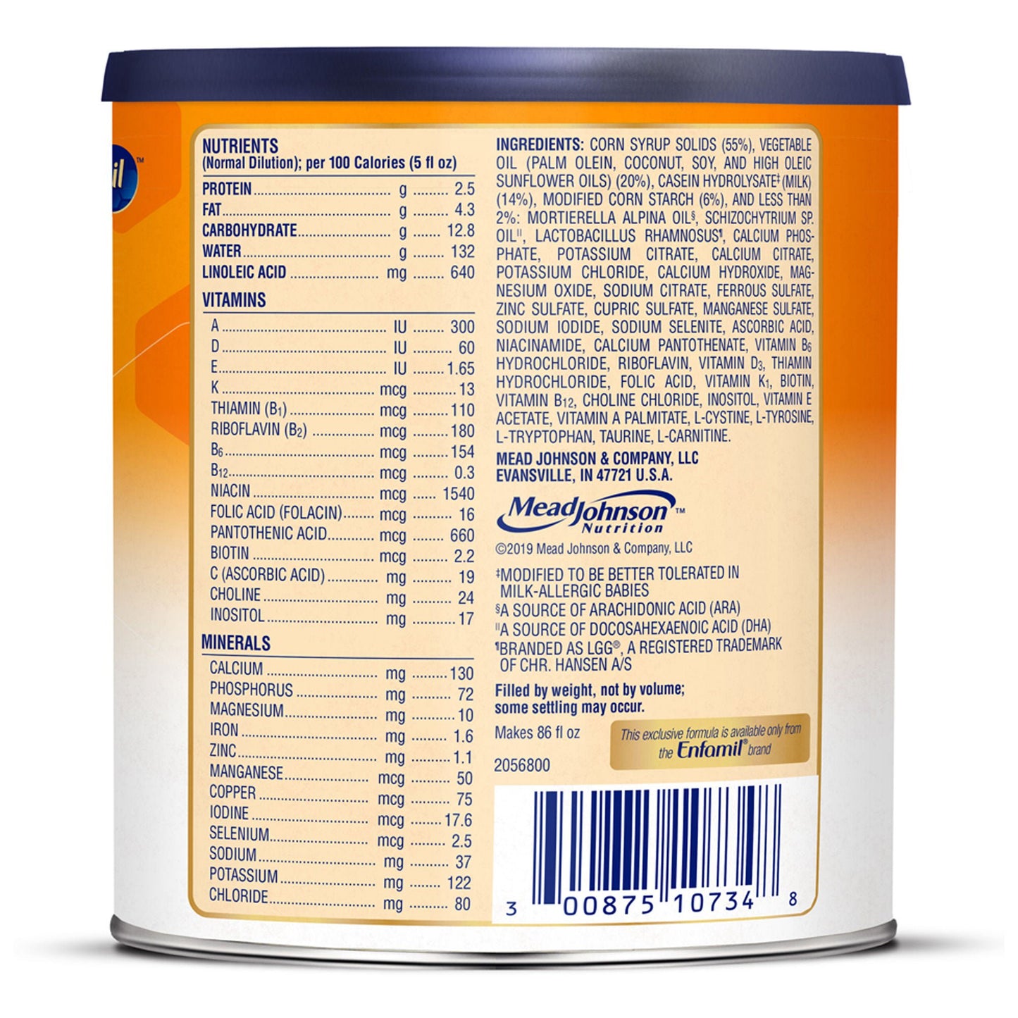 Enfamil® Nutramigen™ with Enflora LGG® Toddler Formula, can