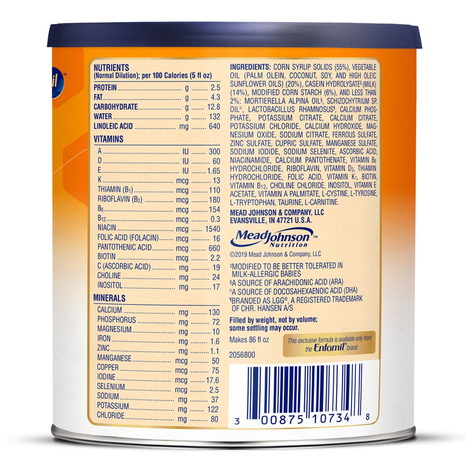 Enfamil® Nutramigen™ with Enflora LGG® Toddler Formula, can
