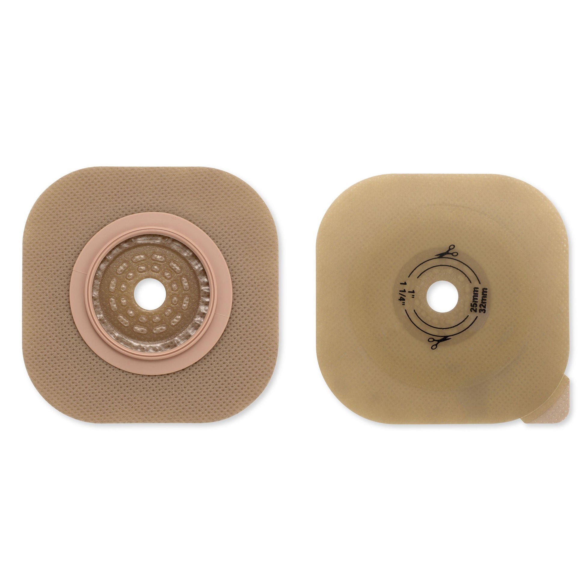 New Image™ Flat CeraPlus™ Skin Barrier, Up to Opening, 57 mm Flange, Red