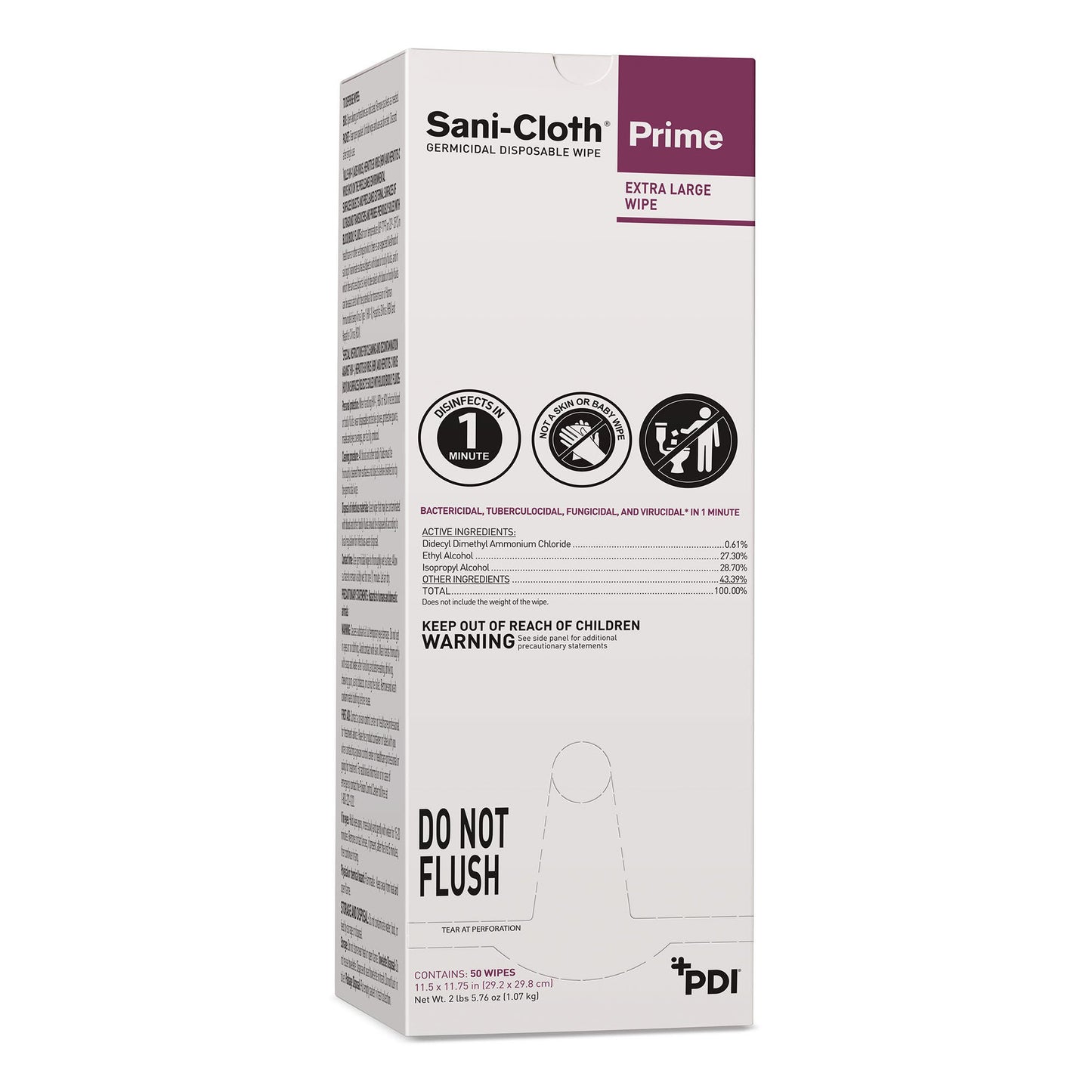 Sani-Cloth® Prime Germicidal Disinfectant Wipes, Individually Wrapped