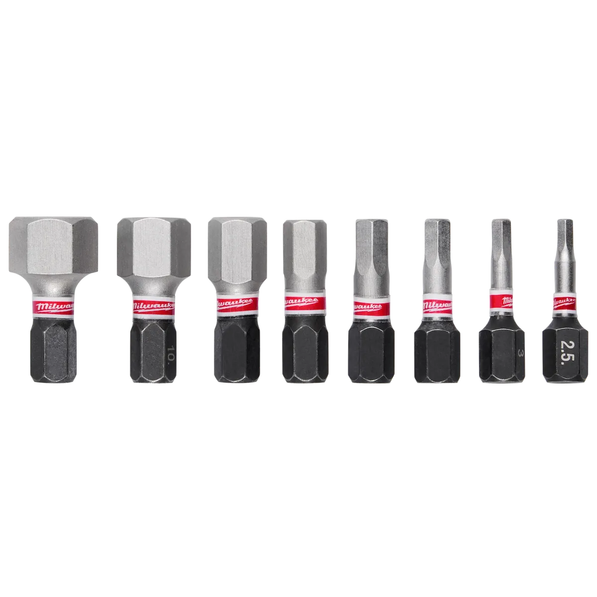 Milwaukee 8PC SHOCKWAVE Impact Duty 1" METRIC HEX Impact Duty Bit Set 48-32-4617 | 24-Piece