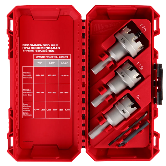 Milwaukee One-Piece Carbide Hole Cutter Set - 4PC 49-57-8623