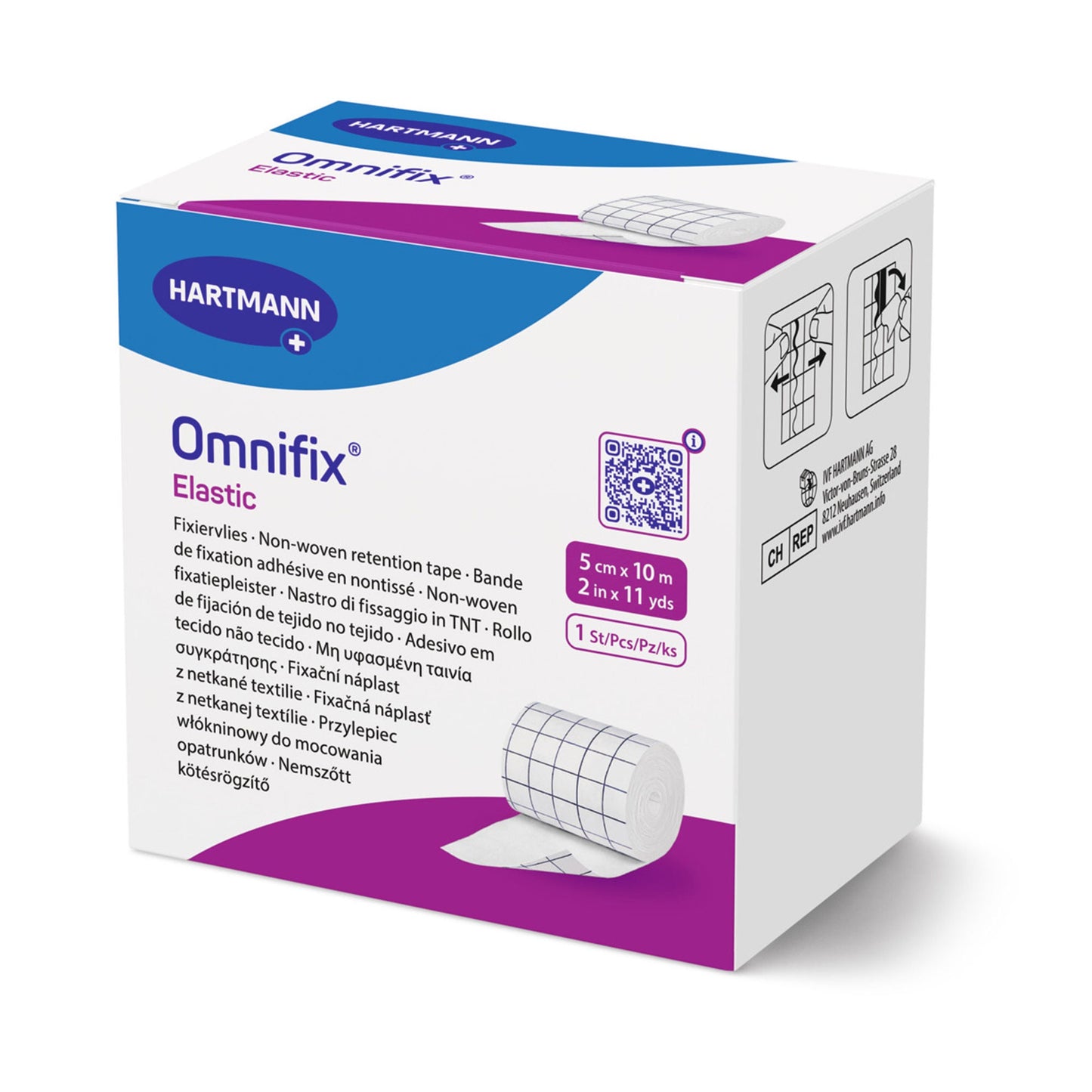 Omnifix® Elastic Dressing Retention Tape with Liner, White
