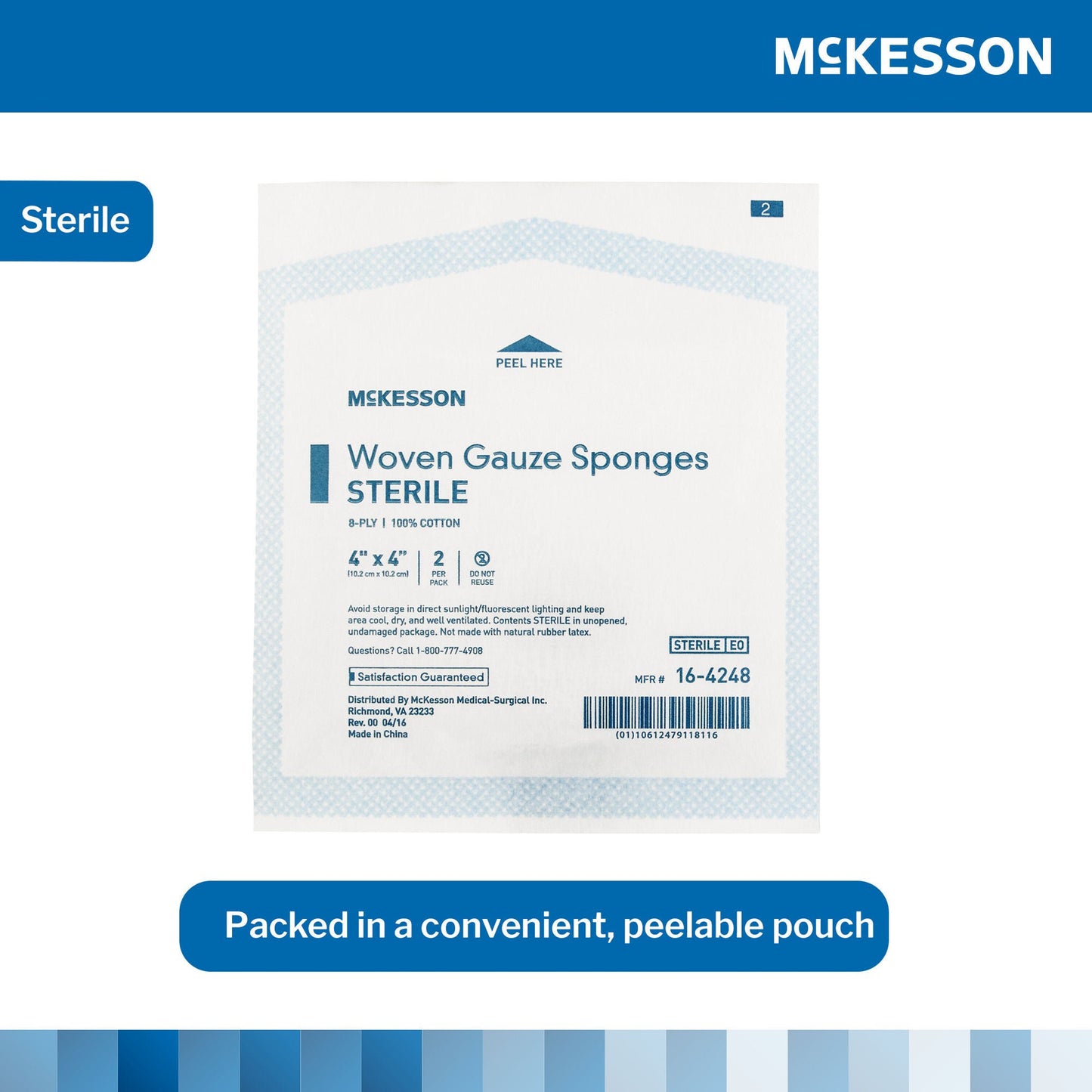 McKesson Sterile Gauze Sponge, 8-Ply