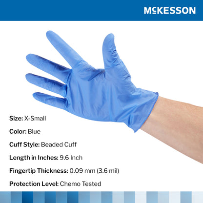 McKesson Confiderm® 3.5C Nitrile Exam Gloves, Blue - view 2
