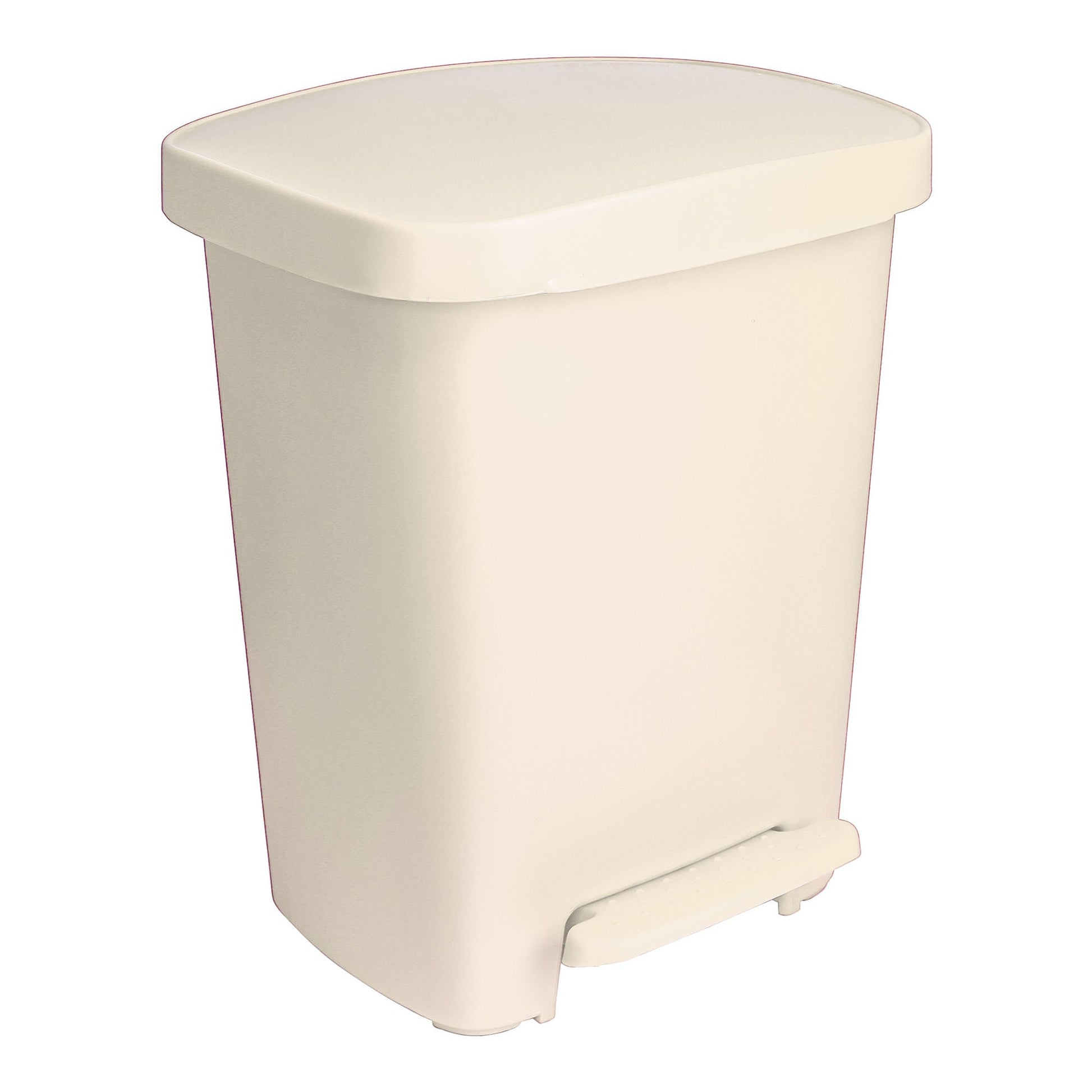McKesson Waste Can with Step-On Pedal, Plastic, Beige, x 18.9 Inch