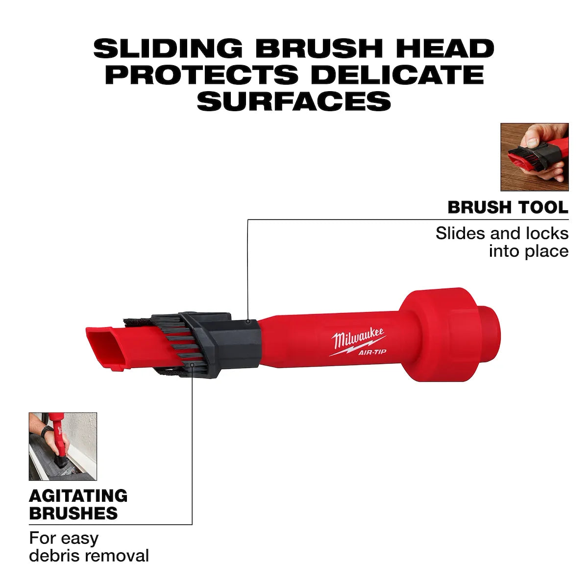 Milwaukee AIR-TIP 2-in-1 Utility Brush Tool 49-90-2028
