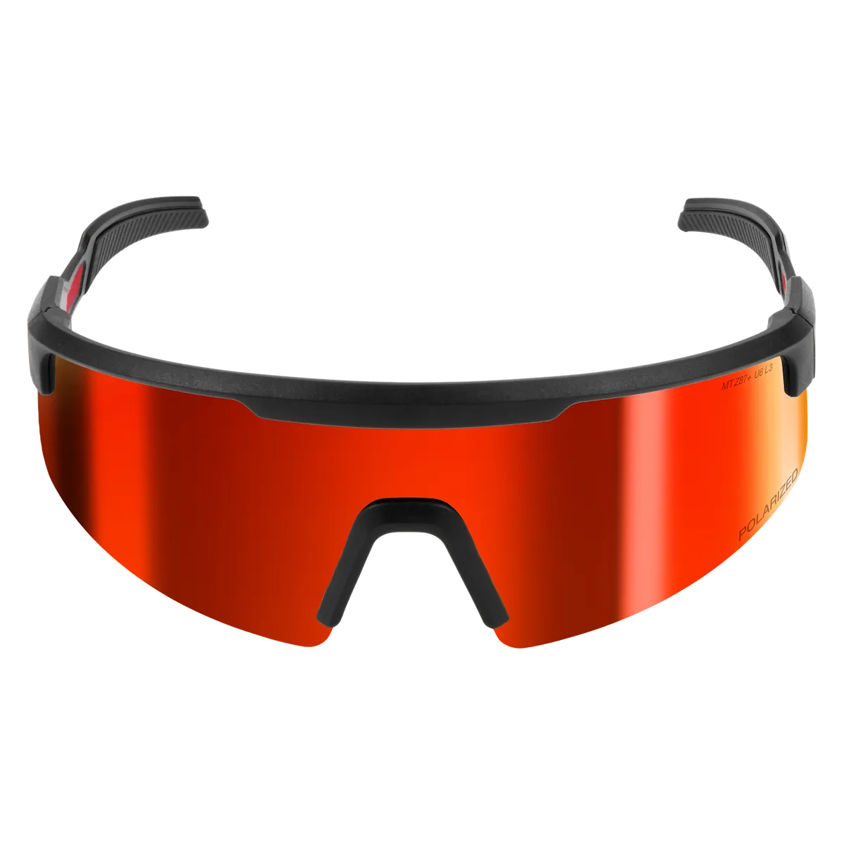 Milwaukee Polarized Wrap Around Safety Glasses - Red Mirrored Dual Coat Lenses 48-73-2501