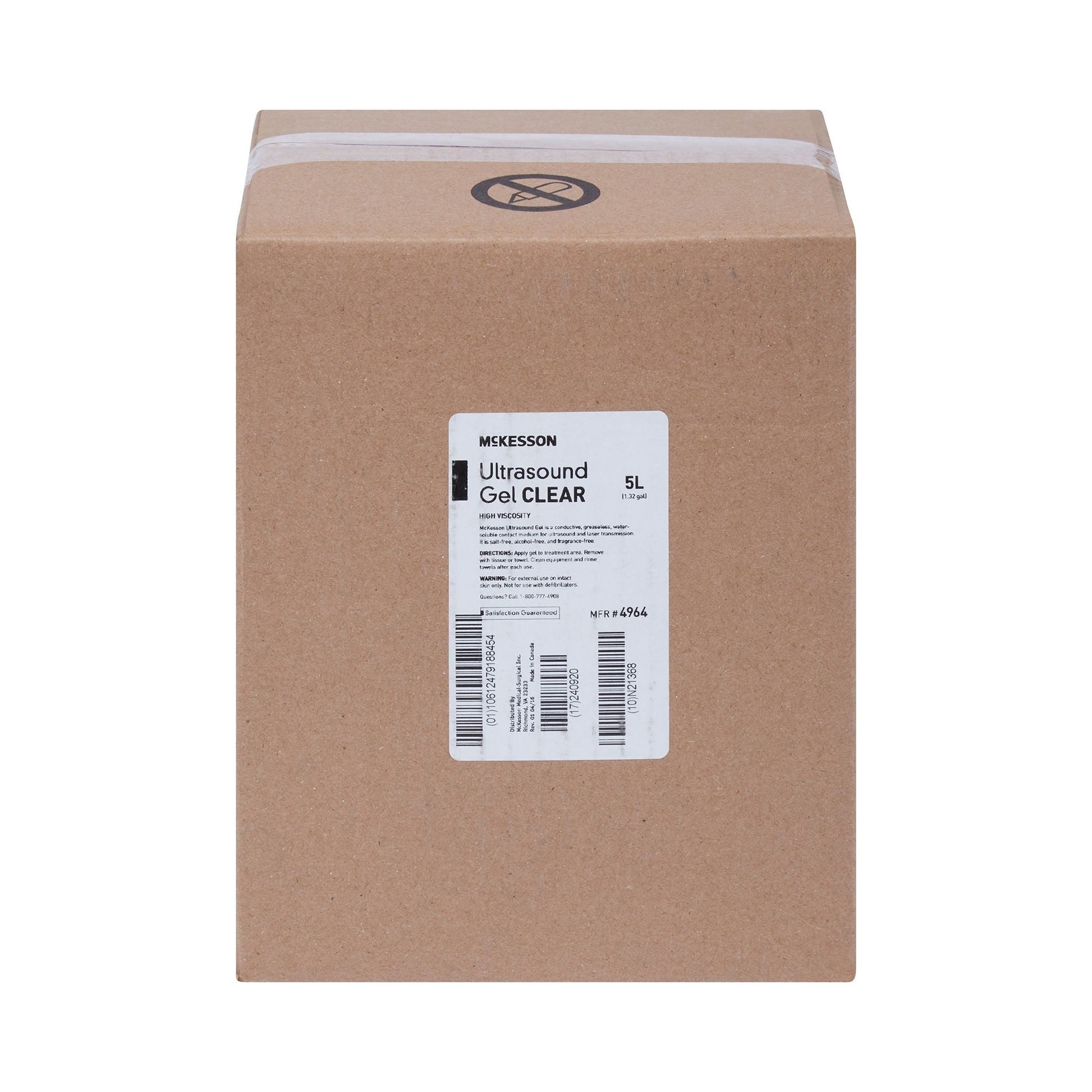 McKesson Ultrasound Gel, Clear, Cubitainer