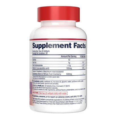 AZO® Cranberry Softgels for Convenient Urinary Tract Health