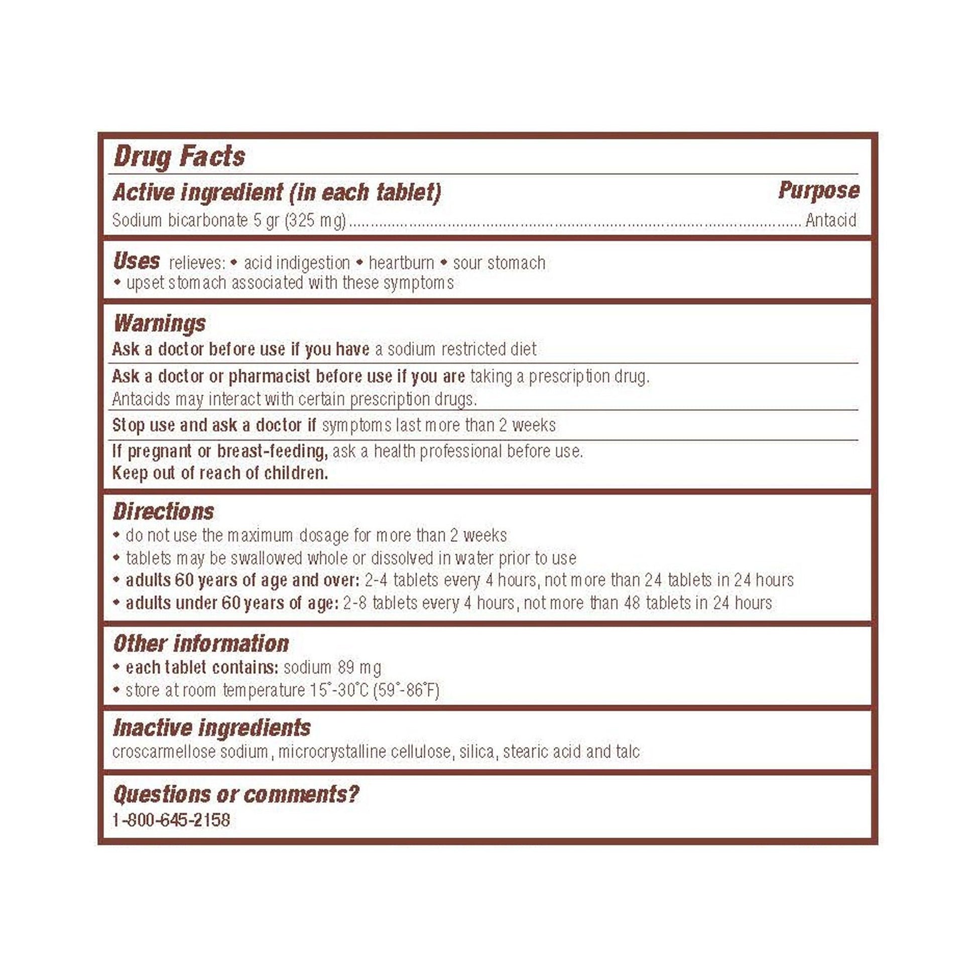 Major® Sodium Bicarbonate Antacid