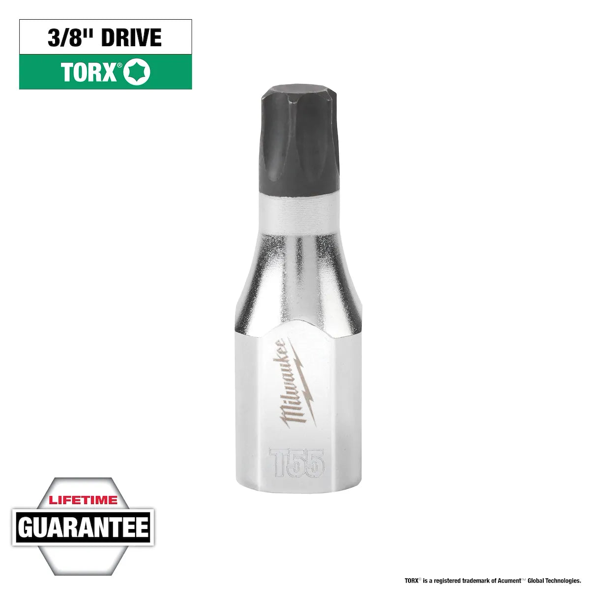 Milwaukee 3/8" Drive T55 TORX Bit Socket 45-34-1018 | 3/8 in Drive