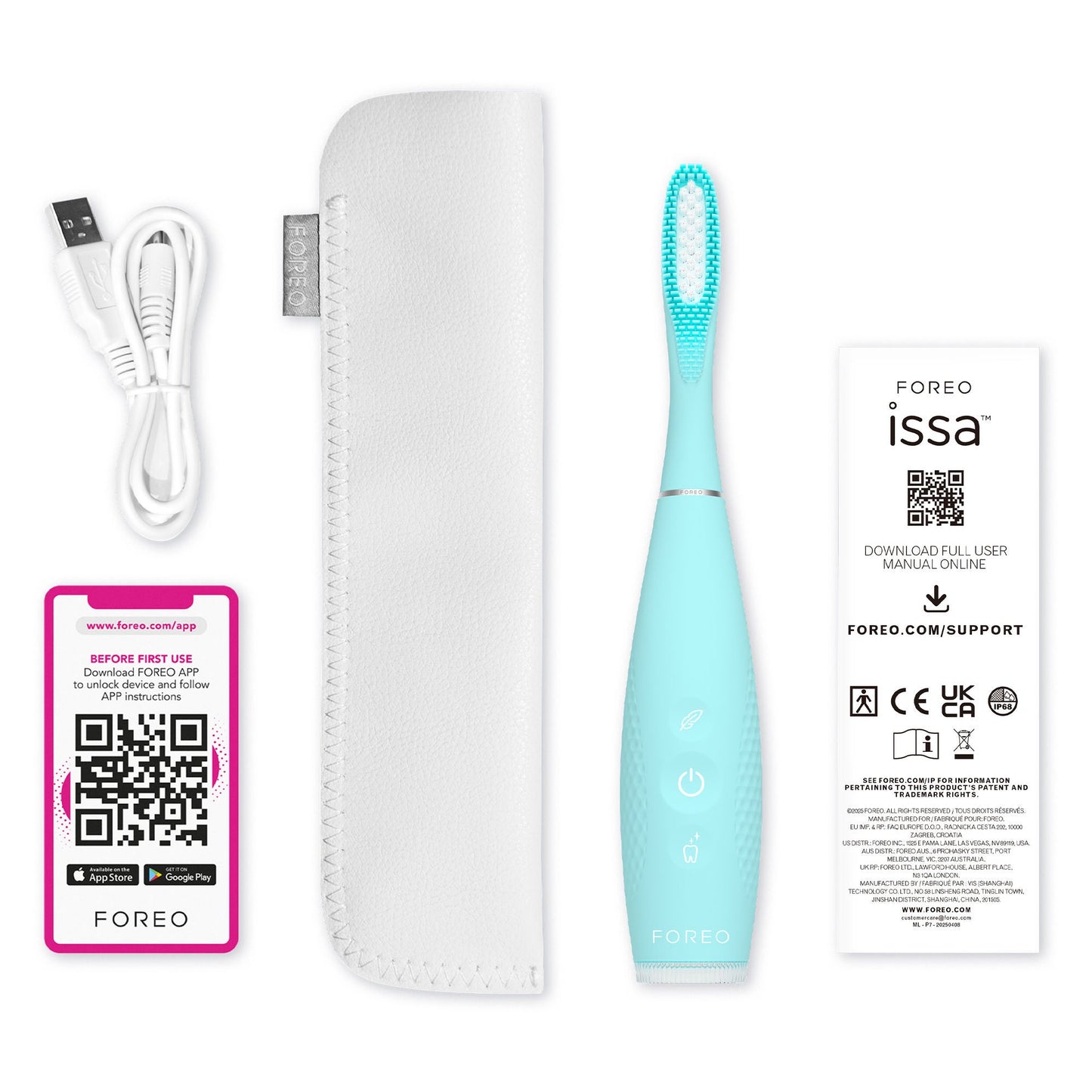 issa 4 Sonic Toothbrush Artic Blue Adult Silicone