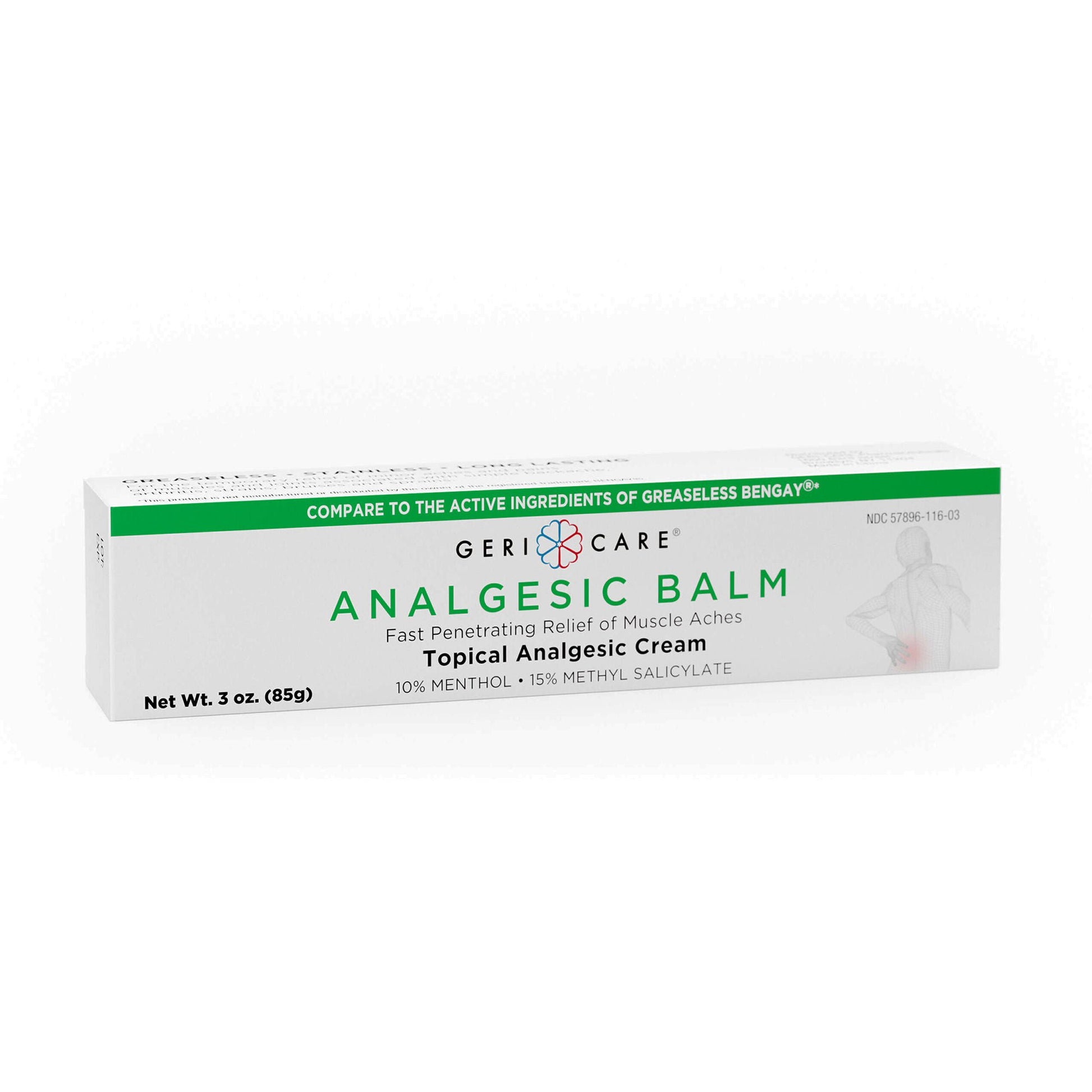 Geri-Care Topical Pain Relief 10% - 15% Strength Menthol / Methyl Salicylate Cream