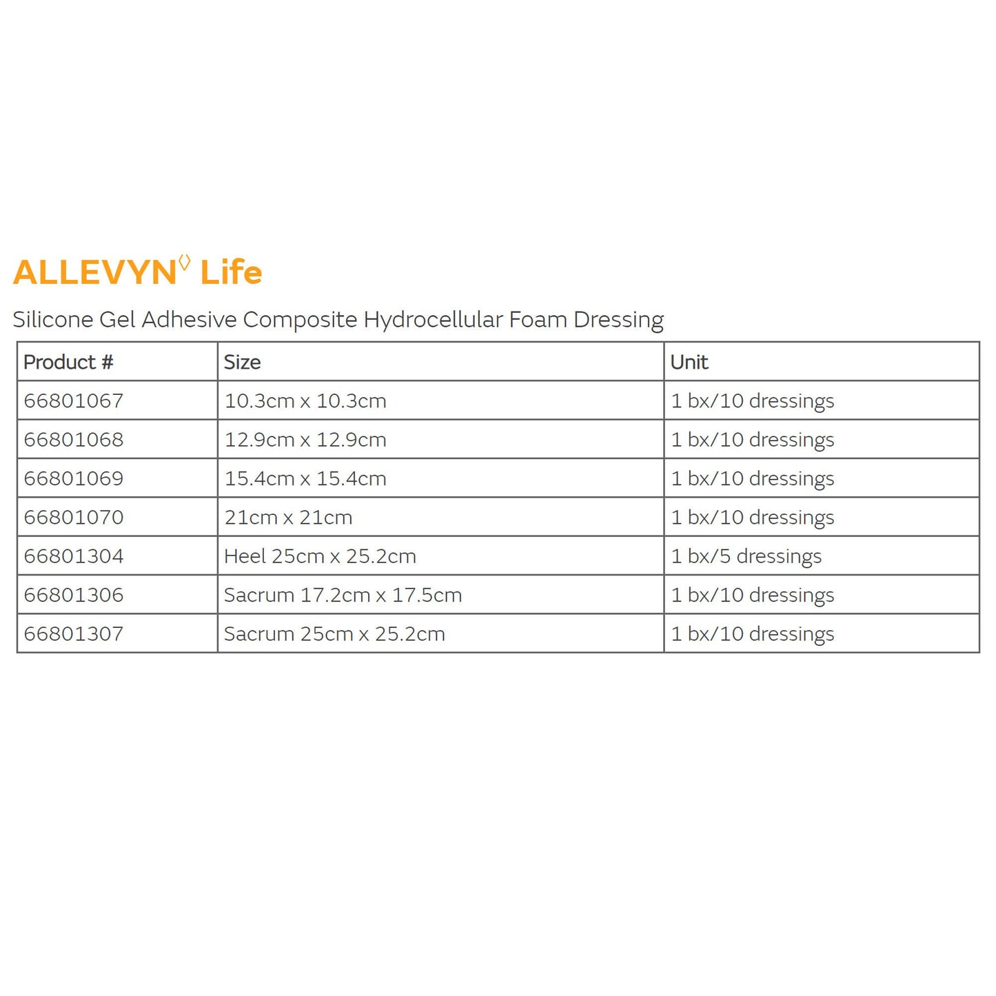 Allevyn™ Life Silicone Adhesive with Border Silicone Foam Dressing
