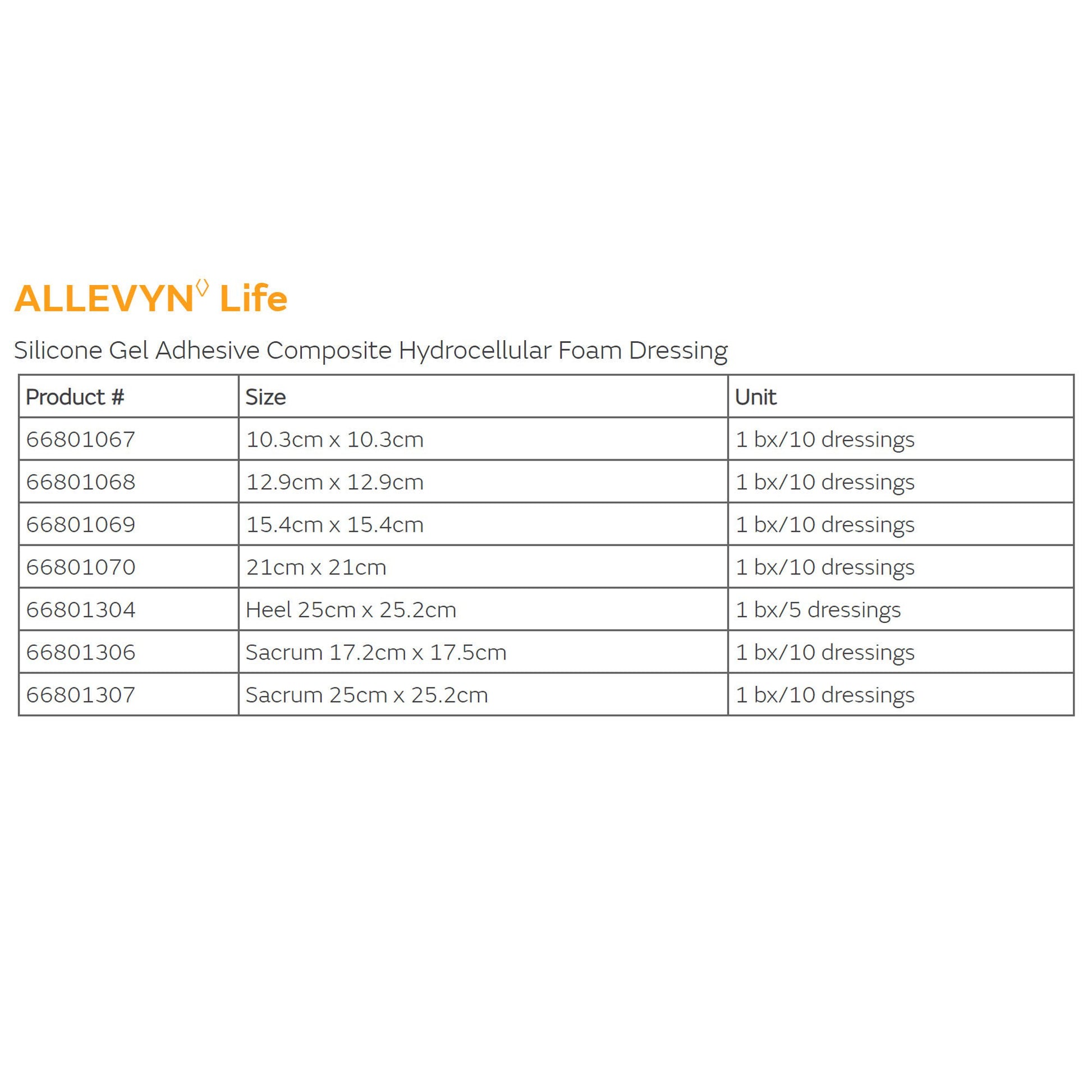 Allevyn™ Life Silicone Adhesive with Border Silicone Foam Dressing