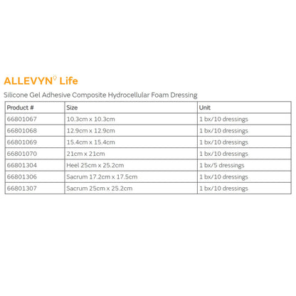 Allevyn™ Life Silicone Adhesive with Border Silicone Foam Dressing