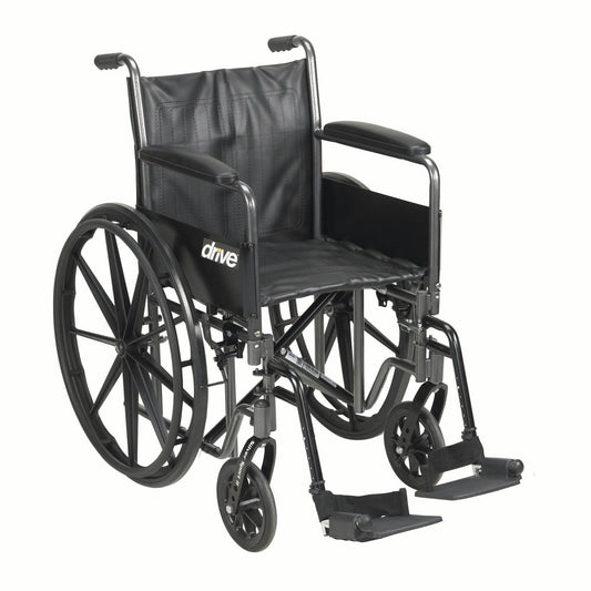 drive™ Silver Sport 2 Wheelchair, 20 Inch Seat Width