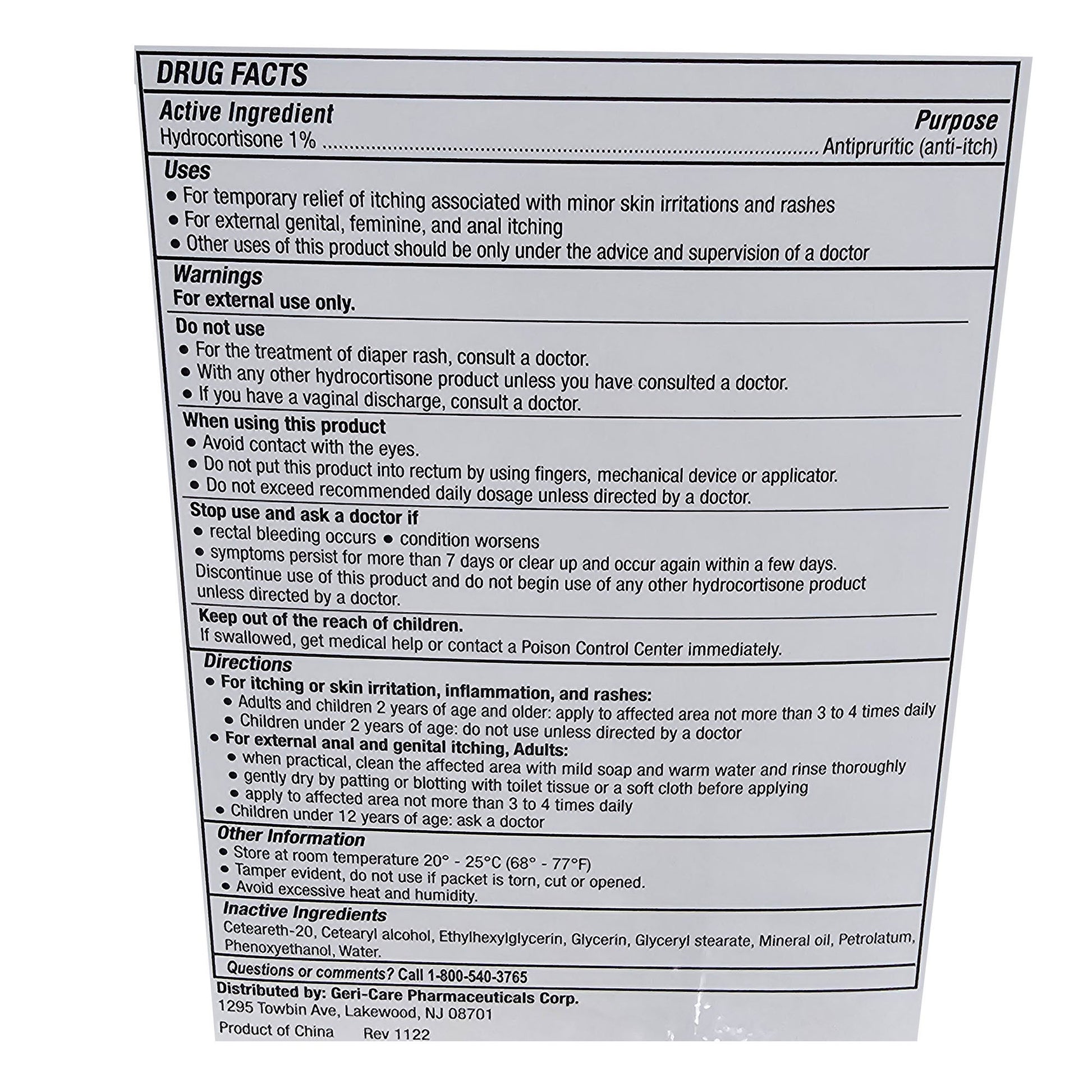 Geri-Care® 1% Hydrocortisone Anti-Itch Cream