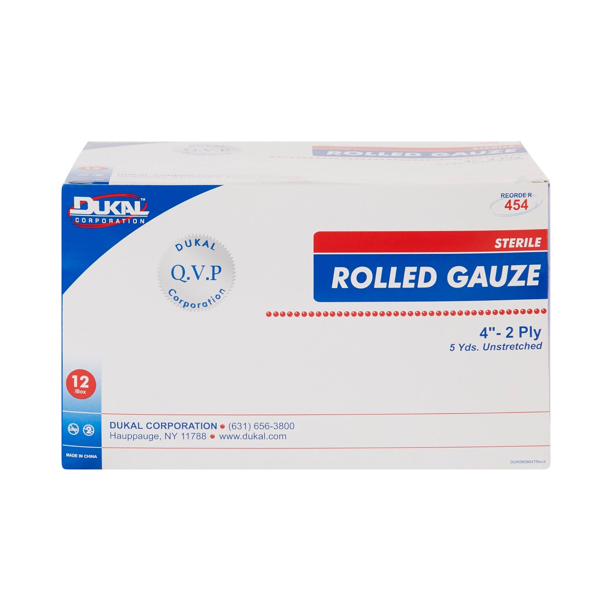 Dukal™ Sterile Fluff Bandage Roll, Two-Ply