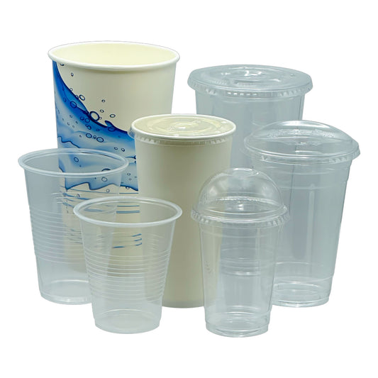 Drinking Cup Lid For PET Cups Clear Plastic Disposable
