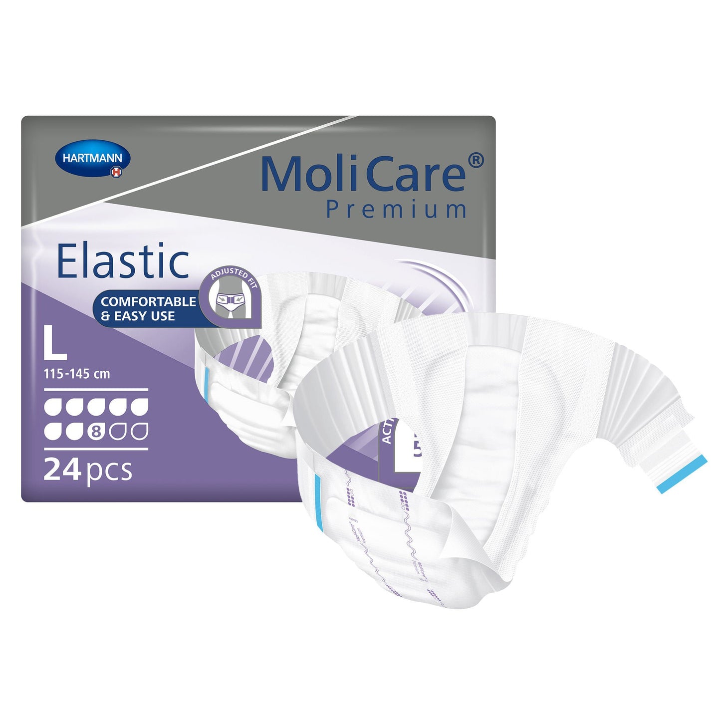 MoliCare® Premium Elastic 8 Drop Absorbency Incontinence Briefs