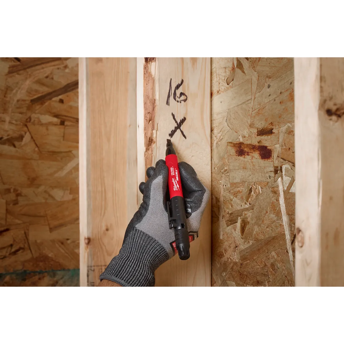 Milwaukee INKZALL Double Sided Black Jobsite Marker – Fine Point & Chisel Tip 48-22-3113