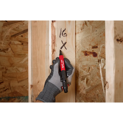 Milwaukee INKZALL Double Sided Black Jobsite Marker – Fine Point & Chisel Tip 48-22-3113