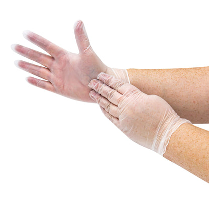 Basic® Vinyl Exam Gloves, White - view 3
