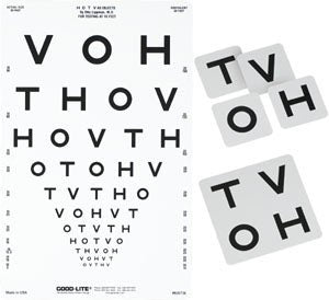 Good-Lite Eye Chart 10 Foot Distance Acuity Test