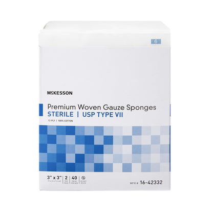 McKesson Sterile USP Type VII Gauze Sponge, 12-Ply