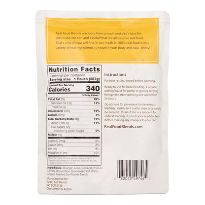 Real Food Blends™ Orange Chicken, Carrots & Brown Rice Puree for Tube Feeding