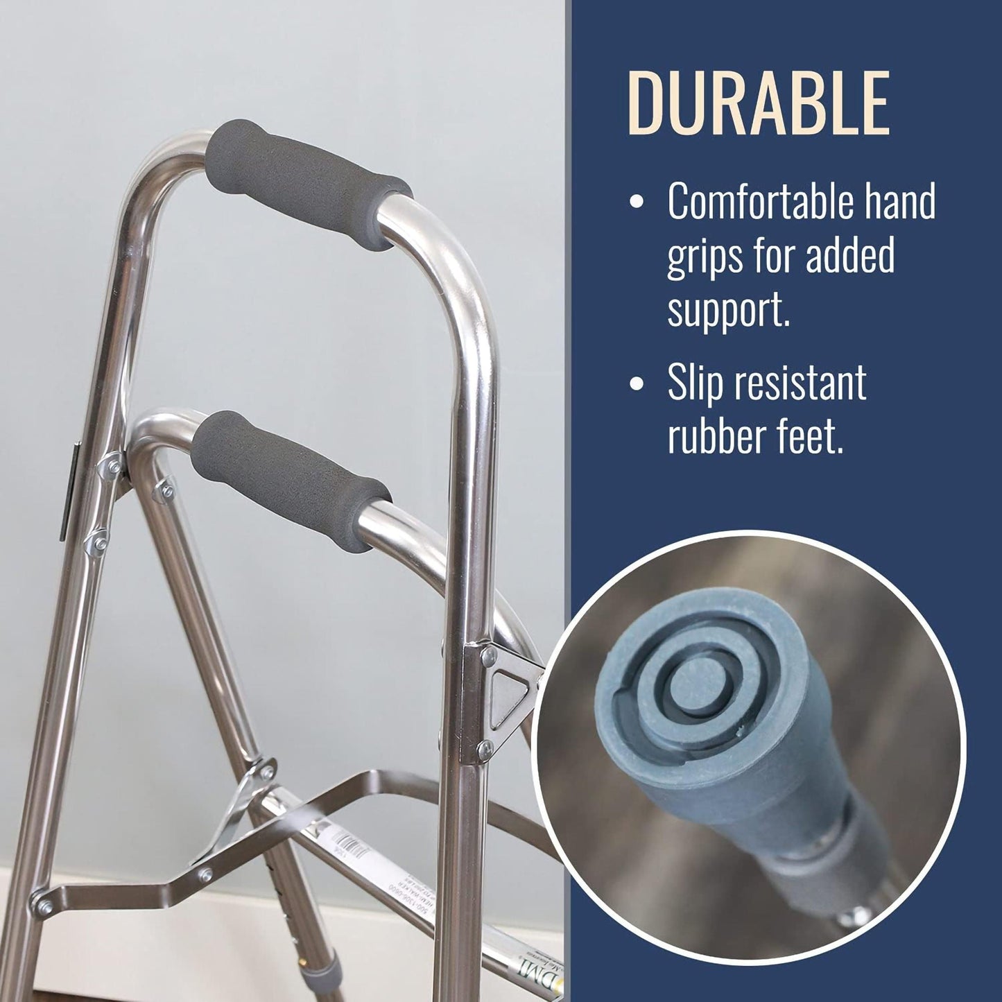 DMI® Folding Walker, Silver